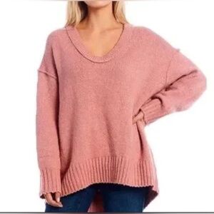 Free People Brookside Pink Cozy sweater size Small